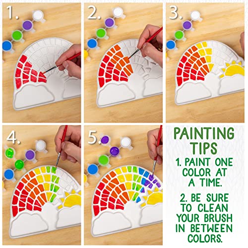 Paint Your Own Rainbow Stepping Stone Craft Kits for Kids