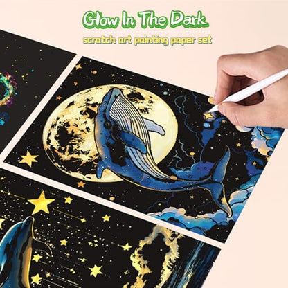 Glow in The Dark Scratch Art for Adults