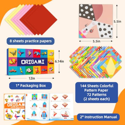 Origami Paper Kit for Kids (152 Count)
