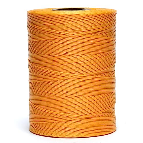 Waxed Thread 852Yards 150D 0.8mm Flat Polyester Wax Thread for Hand Sewing Leather Craft DIY Projects Shoes Repair Book Binding