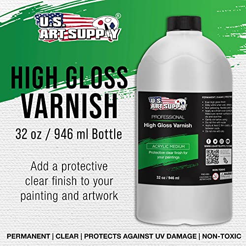 32 oz High Gloss Varnish for Acrylic Paintings
