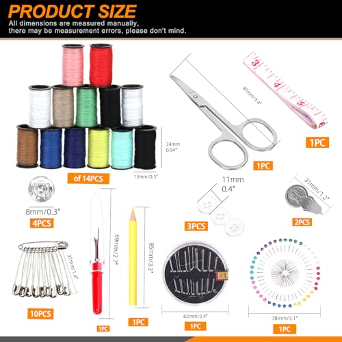 98Pcs Sewing Kit With Portable Bag (98 Count)