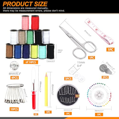 98Pcs Sewing Kit With Portable Bag (98 Count)