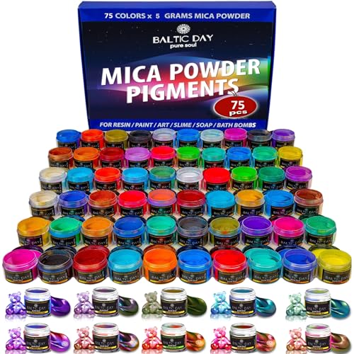 Mica Powder 75 Colors (13.5 Ounce)