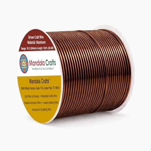 18 Gauge Brown Anodized Aluminum Craft Wire (100 Foot)