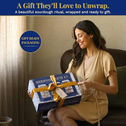 Sourdough Starter Kit for Beginners with Beginner Guide & 100 Recipes
