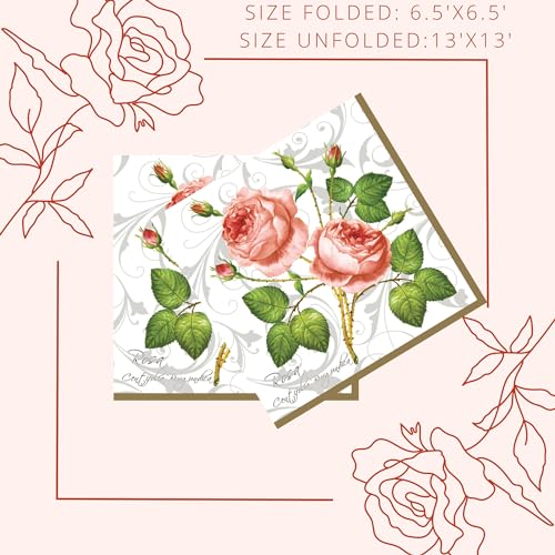 20 ct 13x13 Flowers Paper Luncheon Decoupage Napkins (20 Count)