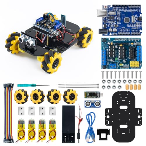 4WD Mecanum Robot Car Kit Smart DIY Project Compatible with Arduino IDE