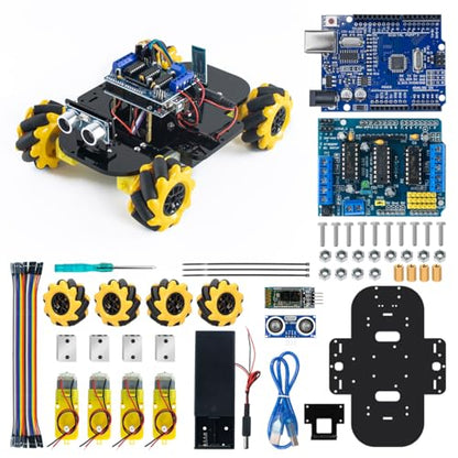 4WD Mecanum Robot Car Kit Smart DIY Project Compatible with Arduino IDE
