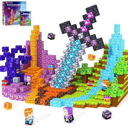 Magnetic Blocks Building Toys for 3 4 5 6 7 8 9 10 11 12 13 Year Old Boys Girls (100 Count)