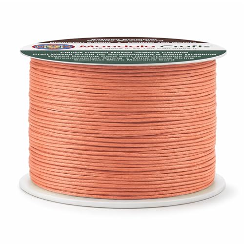 0.5mm Salmon Waxed Cord