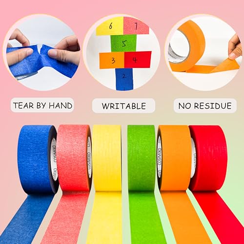 Colored Masking Tape 1.88 inches x 60 Yards (1080 Foot)