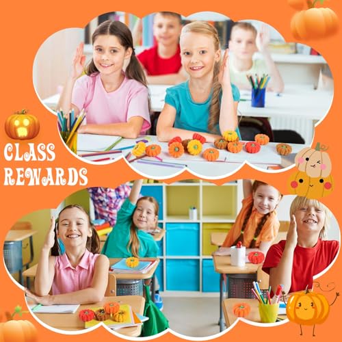 120Pcs 3D Pumpkin Erasers Bulk
