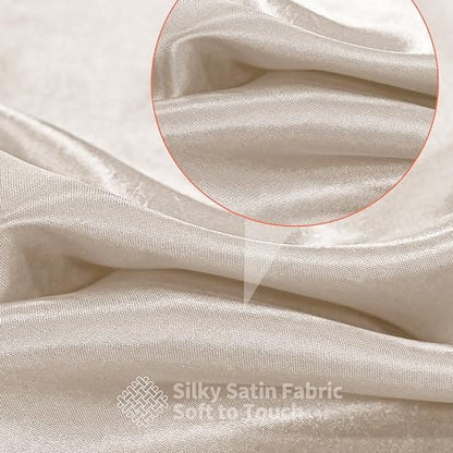 Beige Satin Fabric