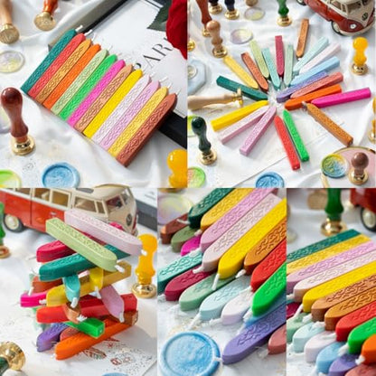 12Pcs Sealing Wax Sticks with Wicks (3 Ounce)