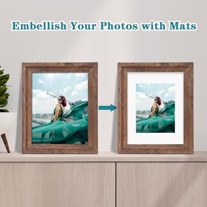 11x14 White Picture Mats with Core Bevel Cut Frame Mattes for 8x10 Pictures