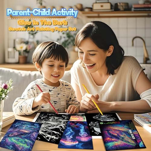 Glow in The Dark Scratch Art for Adults