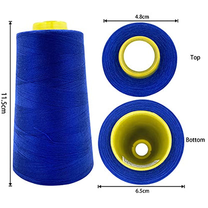 4 Cones of 3000 Yards Each Spool Thread for All Purpose (36000 Foot)