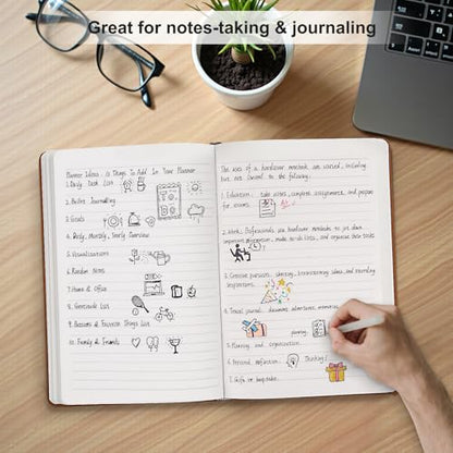 6 Pack Lined Journal Notebooks for Work