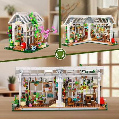 Flower House Building Blocks Set with LED Lights for Girls Ages 8+ (1332 Count)
