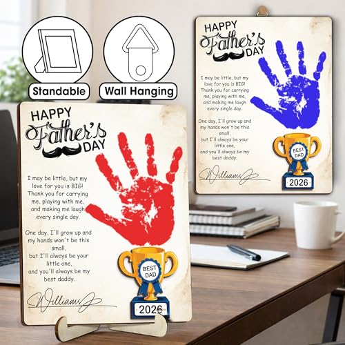 Personalized Fathers Day Handprint Gift