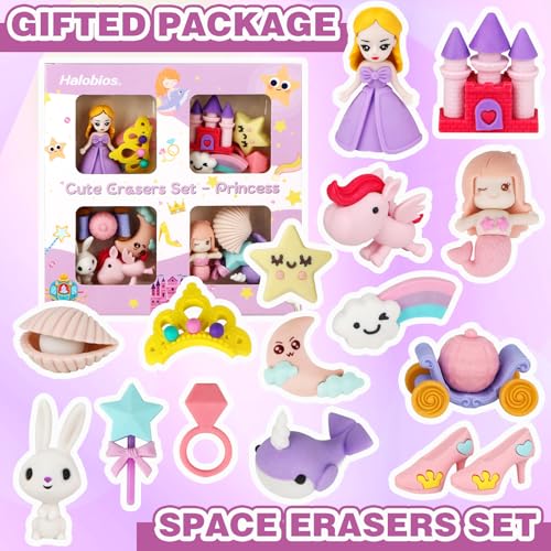 Erasers Set for Kids (16 Count)