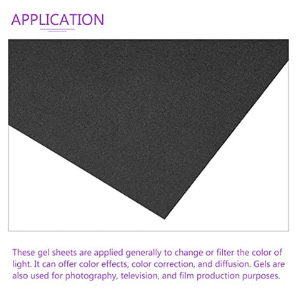10Pcs Correction Gel Light Filter Overlay Transparent Plastic PVC Sheets Maroon for Photo