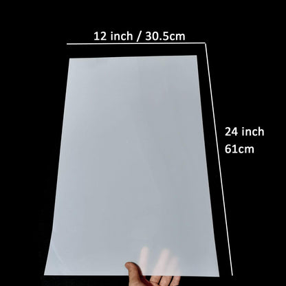 12 Pcs 10 Mil Blank Stencil Sheets 12 x 24 inch Milky Translucent PET Stencil Making Sheet Mylar Blank Template for DIY Art Craft, Cricut, Laser Cutting, Template Material