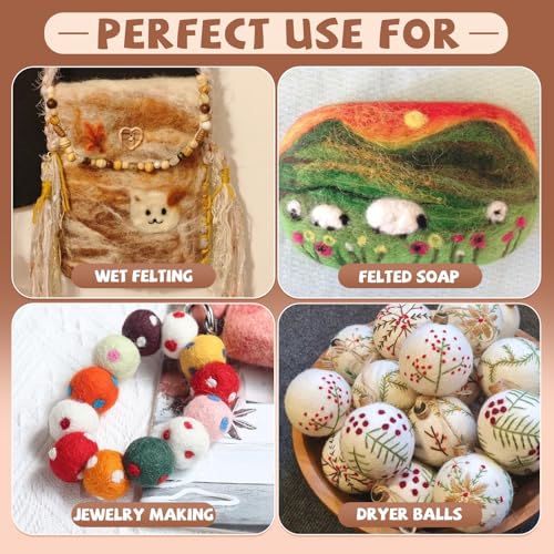 72 Pcs Needle Felting Wool (72 Count)