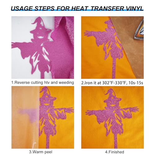 Glitter Purple Pink HTV Heat Transfer Vinyl Rolls