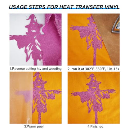 Glitter Purple Pink HTV Heat Transfer Vinyl Rolls