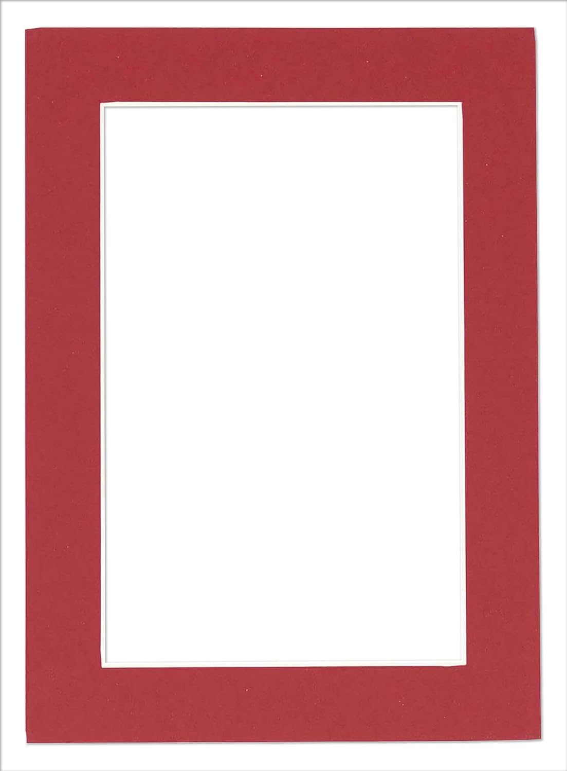 11x14 Mat for 8.5x11 Photo - Precut Deep Red Picture Matboard for Frames Measuring 11 x 14 Inches - Bevel Cut Matte to Display Art 8.5 x 11 Inches - Acid Free ONE MAT with Backing Board & Clear Bag