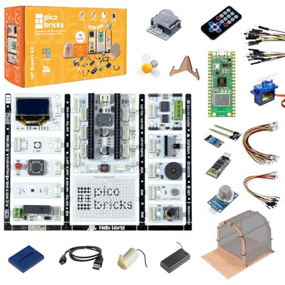 Raspberry Pi Pico W Starter Kit with 12 Detachable Sensors and Extensive Learning Guide