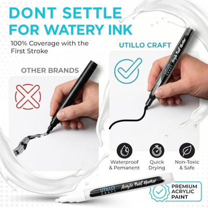 Black and White Paint Pens (8 Count)