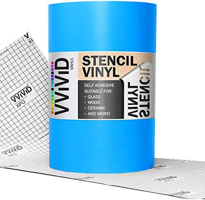 Blue Stencil Vinyl Masking Film with Anti (6 Foot)