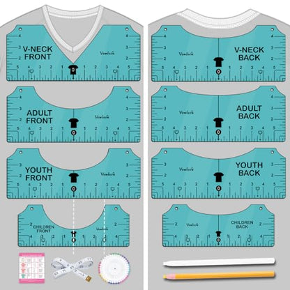 T Shirt Ruler for Front Back Design Alignment and Placement
