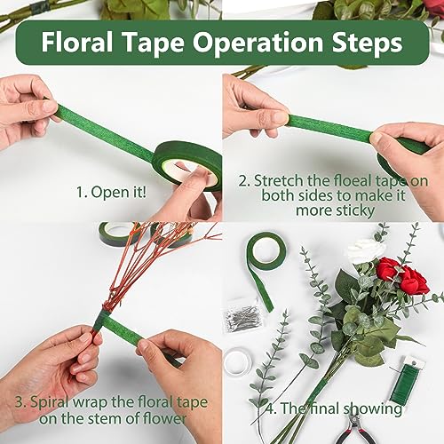 Flower Tape Floral Tape for Bouquets (12 Count)