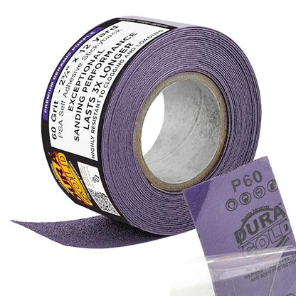 Premium 60 Grit PSA Purple Film Ceramic Longboard Sandpaper (36 Foot)