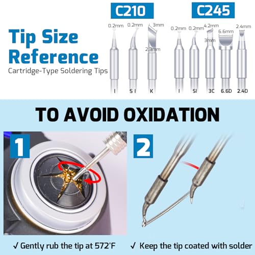 982 V Micro Soldering kit with 5 C210 Soldering Iron Tips