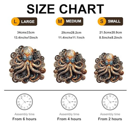 Steampunk Doctor Octopus Puzzles 280 Pieces Adults Gifts for Women Men Wooden 13.4x13in (280 Count)
