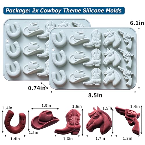 2 Pack Cowboy Chocolate Molds (2 Count)