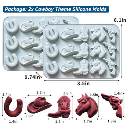 2 Pack Cowboy Chocolate Molds (2 Count)