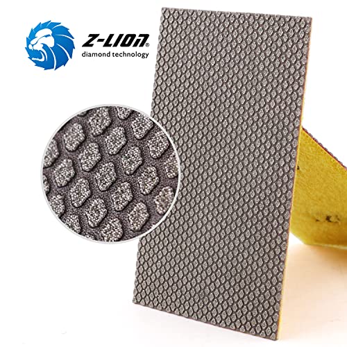 Diamond Abrasive Paper Sheets 120 Grit Diamond Sandpaper Nylon Back for Grinding Stone Glass Ceramic