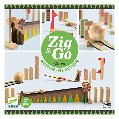 Zig & Go Wooden Domino Race Construction Set