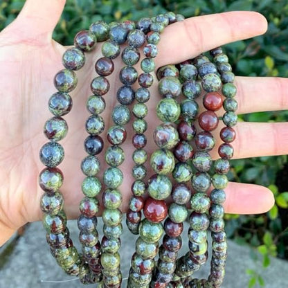 70pcs Adabele Natural Dragon Blood Jasper Gemstone 10mm Round Beads (68 Count)