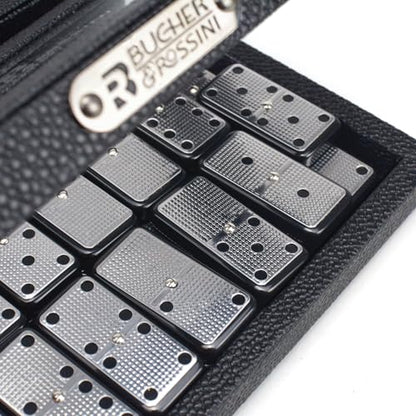 Metal Surface Dominoes Set Double 6