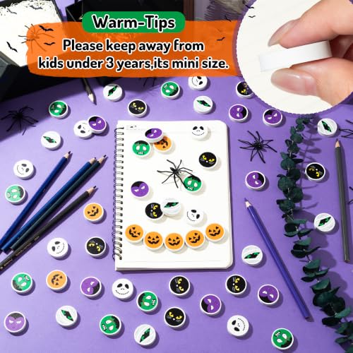Halloween Character Mini Erasers for Kids Students Bulk Party Favors (60 Count)