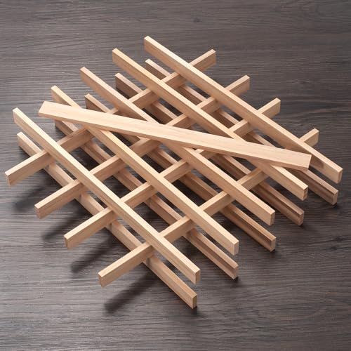 Wood Trim Wooden Strips Slats for Wall (15 Count)