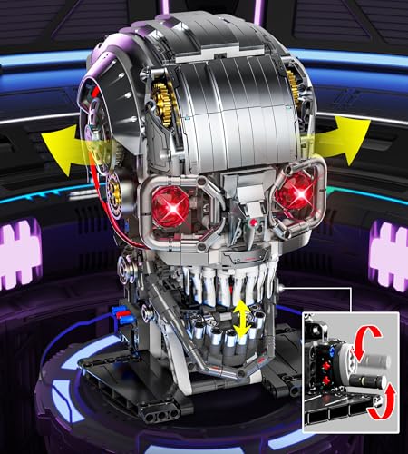 Mechanical Skull Head Building Block Set (1099 Count)