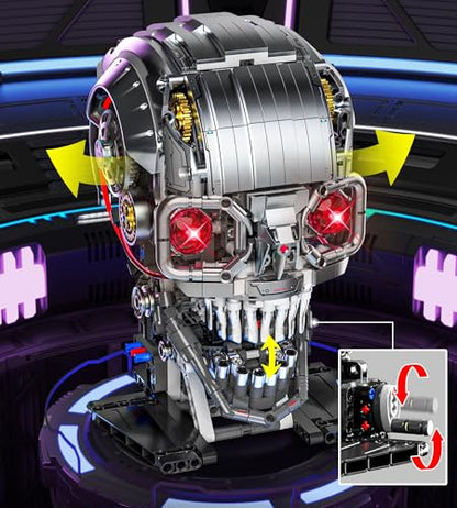 Mechanical Skull Head Building Block Set (1099 Count)